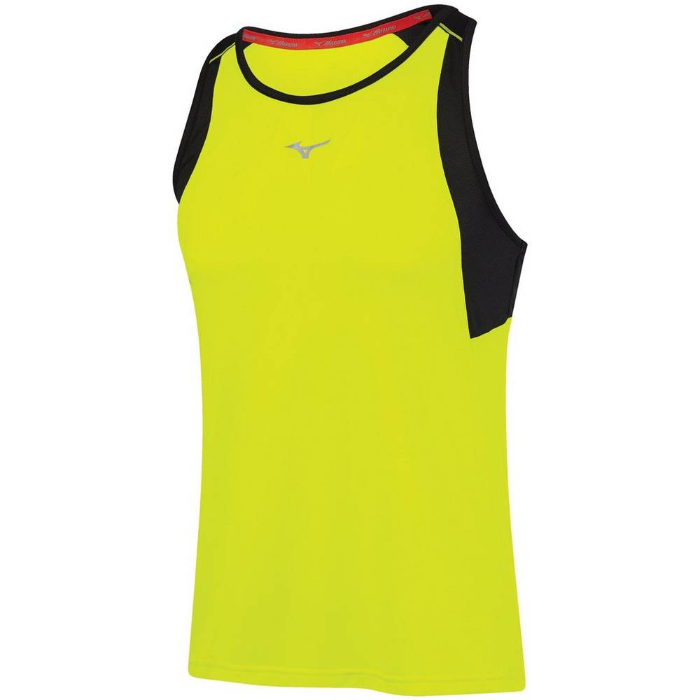 Mizuno Singlet Alpha Vent Férfi Trikó Sárga/Fekete FAD263518